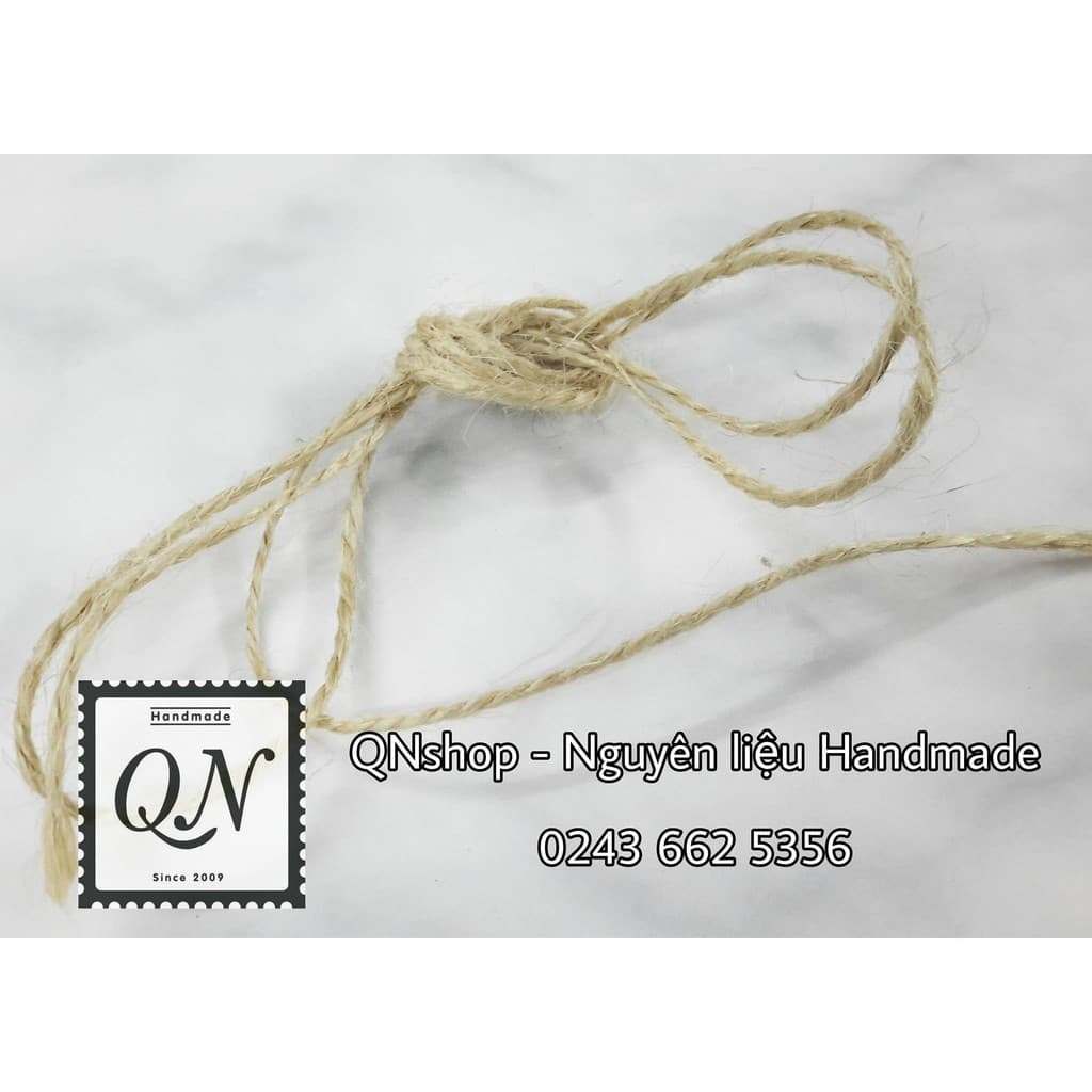 Qnshop - nguyên liệu handmade 9dây thừng gai 1.5mm dài 6m, 24,/100m)