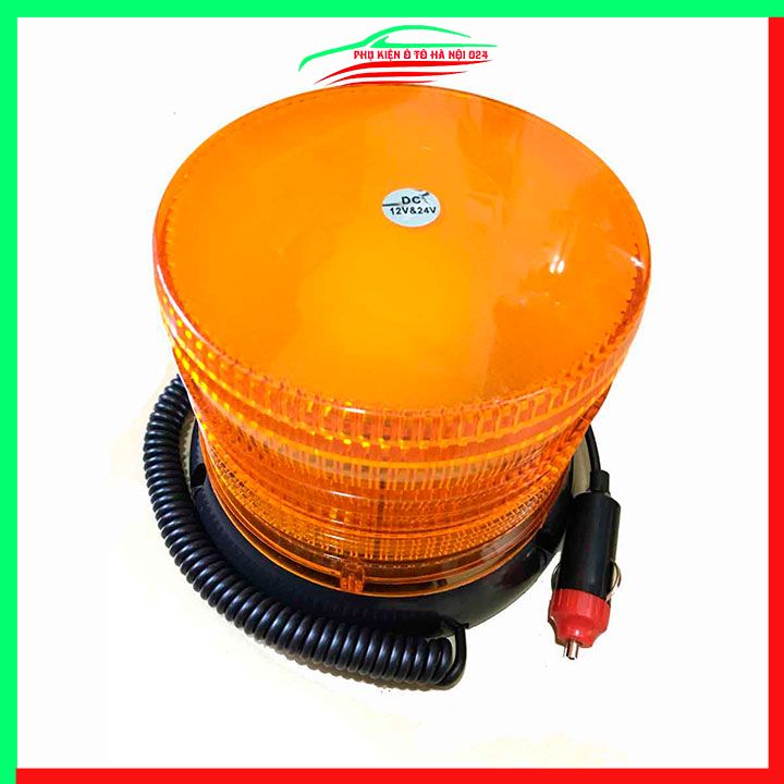 Đèn led xoay chớp cảnh báo nhỏ đường kính 11cm có dây cắm tẩu sạc dành chô ô tô 12-24V