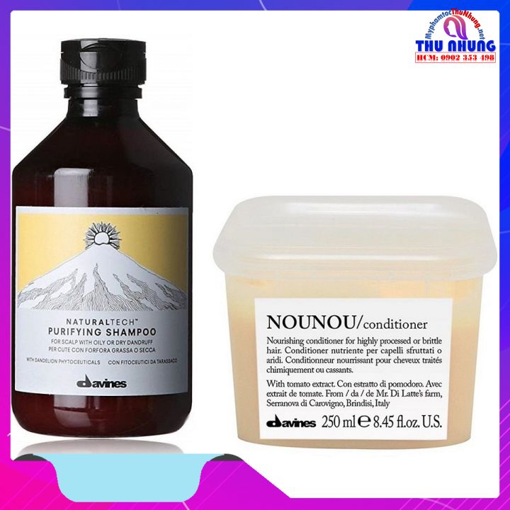 Bộ dầu gội xả làm sạch gàu cho tóc khô hư tổn Davines Anti-dandruff 250ml