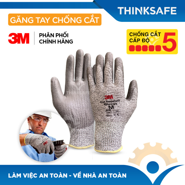 Găng tay chống cắt 3M cấp độ 5 độ khéo léo cao, chuyên dụng cho cơ khí kỹ thuật chống cắt khi làm với  tôn sắt thủy tinh - Bảo hộ Thinksafe