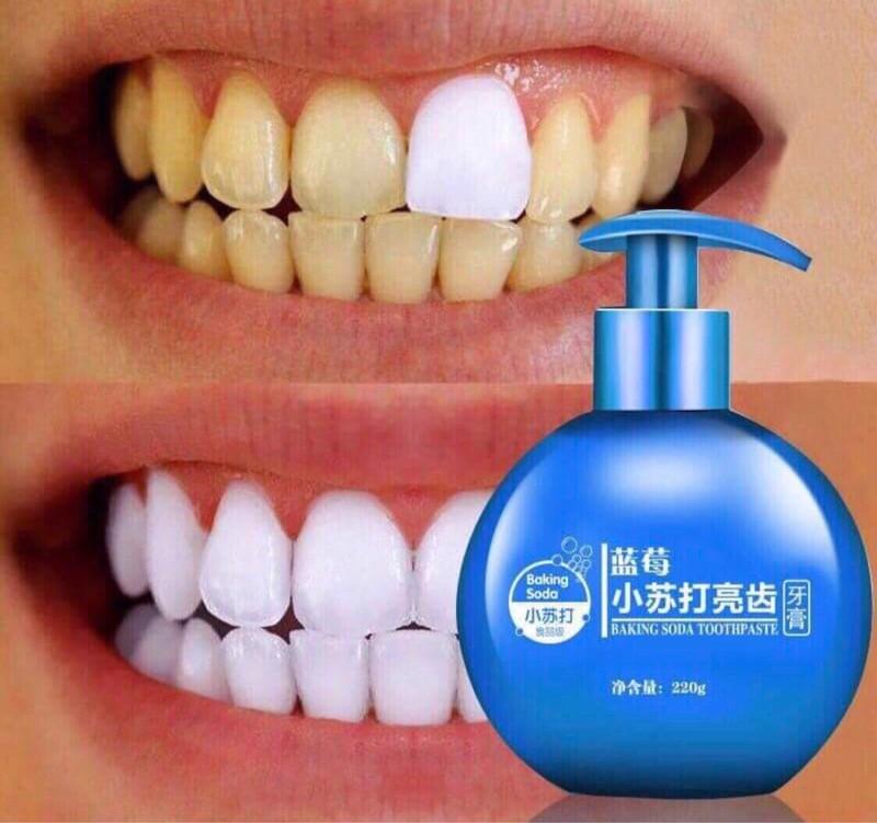 Kem đánh răng làm Trắng răng bakingsoda vị hoa quả, công nghệ làm sạch Nano, Tẩy vết ố, mùi thơm tho, Cho hàm răng trắng sáng