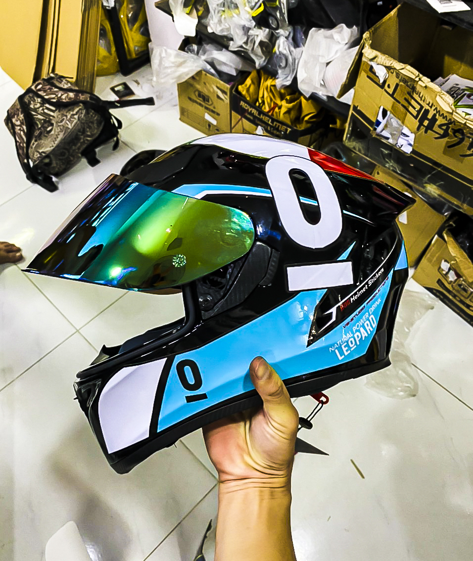 Tem DECAL LEOPARD DÁN MŨ BẢO HIỂM FULLFACE