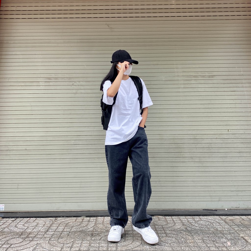 Quần FF DARK WASH BAGGY JEANS