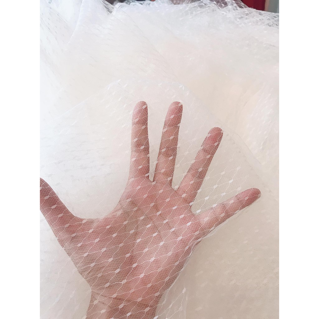 VẢI LƯỚI CHẤM KẺ CHÉO,TRANG ĐIỂM KHỔ 150CM