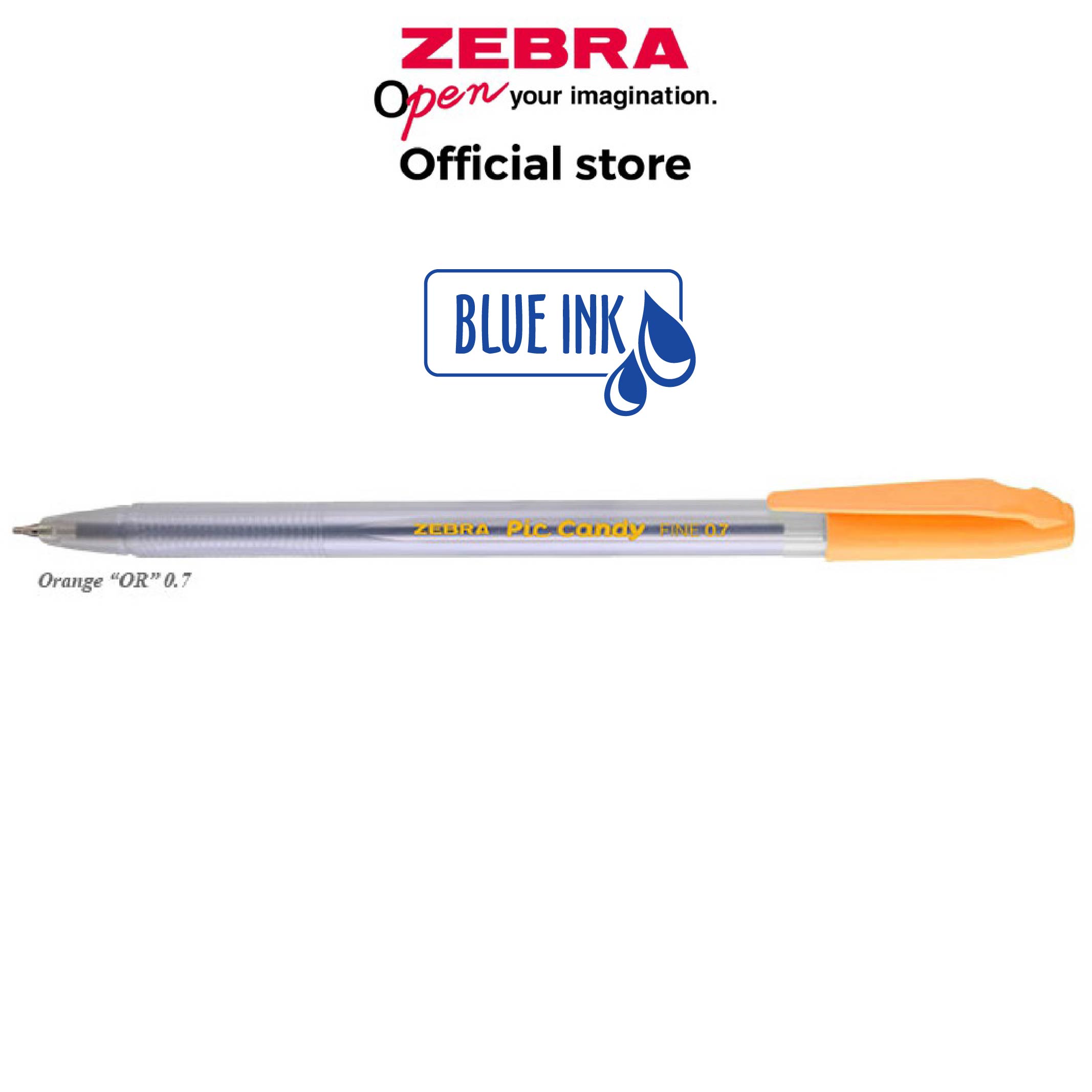 Bút Bi Pic Candy Ngòi 0.7mm - Có Nắp Chống Khô, Viết Mượt Trơn, Ra Mực Đều Không Tắc, Nét Đậm Rõ Dễ Đọc, Mực Nhanh Khô Hạn Chế Lem, Cầm Nhẹ Viết Lâu Không Mỏi, Dùng Học Sinh/Văn Phòng - ZEBRA PEN - [Chính Hãng]