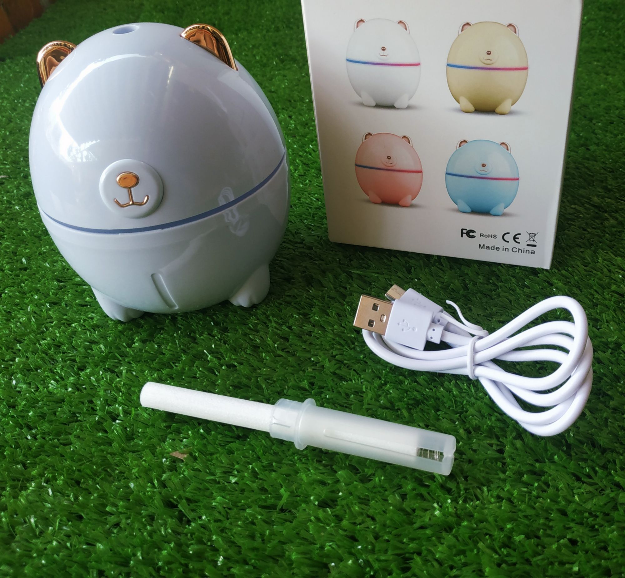 Máy phun sương tạo ẩm mini hình gấu