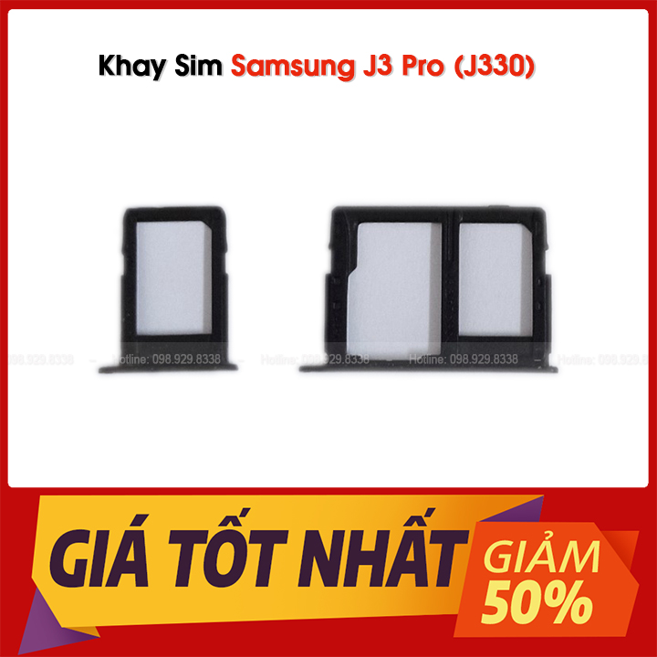 Khay sim samsung j3 pro / j330 - khay đựng sim zin tháo máy samsung galaxy j3pro