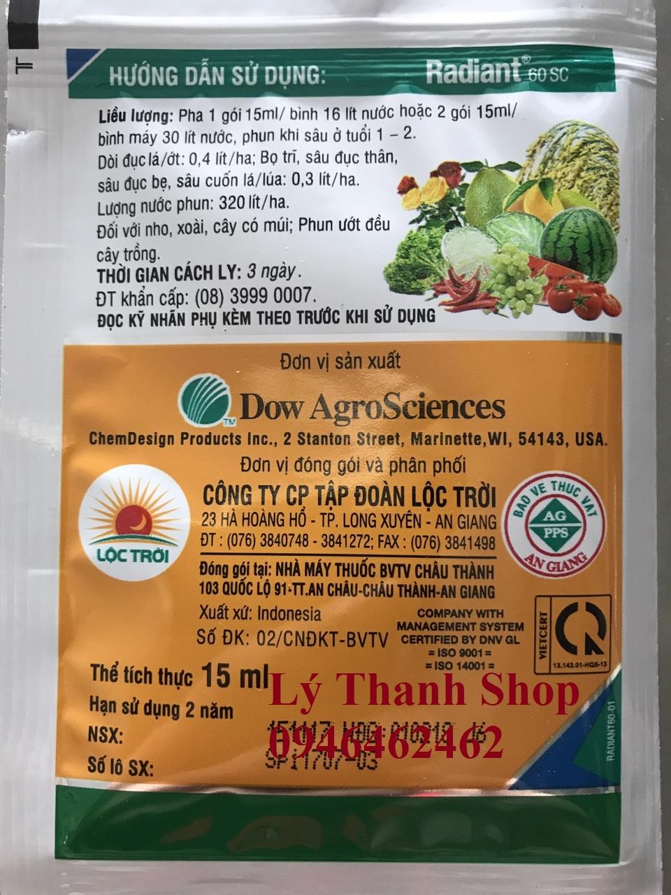 Thuốc trừ sâu sinh học Radian 15ml