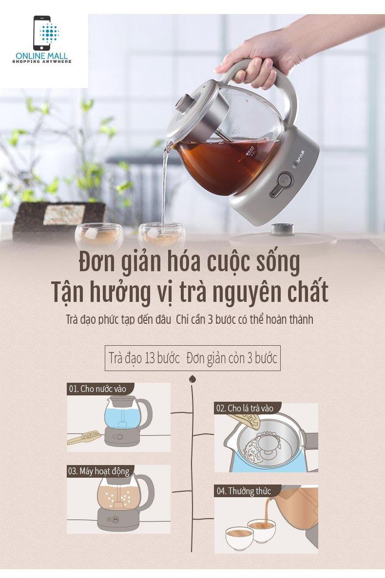 Online Mall- Máy pha trà hơi nước tự động gia dụng