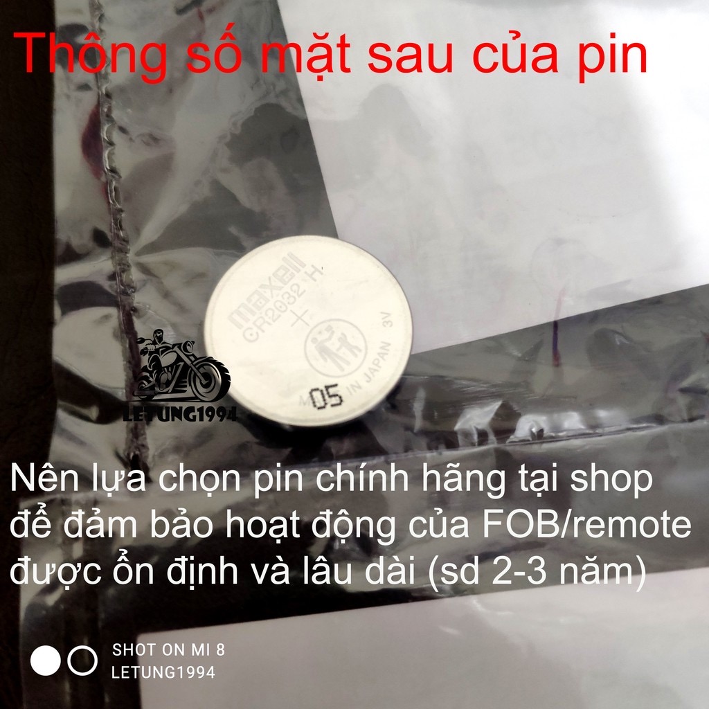 (Combo 10 viên) Pin điều khiển Remote SH, VISION, AIRBLADE, LEAD, SH MODE, PCX