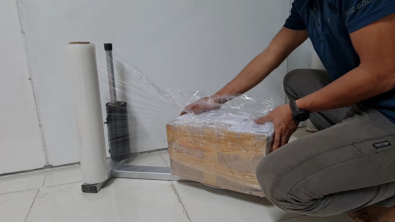 Đế xoay quấn màng PE đóng gói
