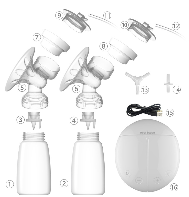 Máy hút sữa điện đôi Real bubee