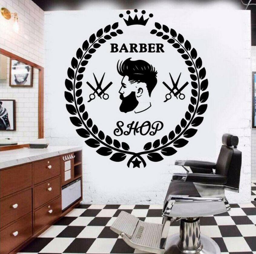[HCM]Decal dán kính/tường Barber Shop siêu chất