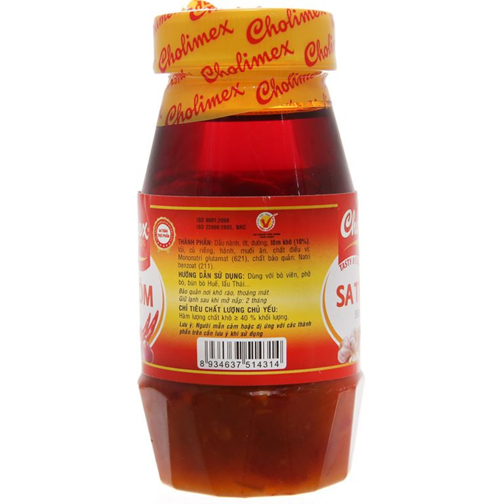 Satế tôm Cholimex 90 gr,sate cay nồng thơm ngon