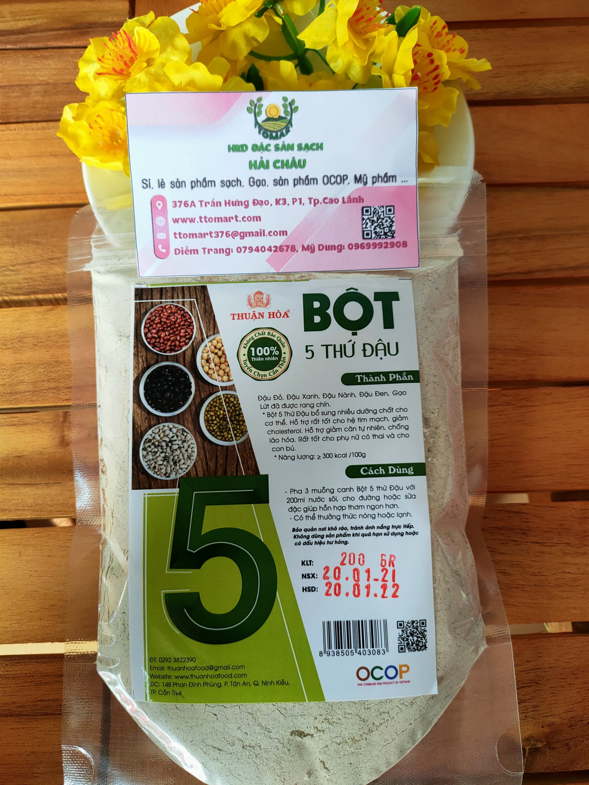 BỘT 5 THỨ ĐẬU- 200GR- THUẬN HÒA FOOD DATE MỚI