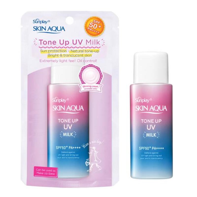 Sữa chống nắng hiệu chỉnh sắc da Sunplay Skin Aqua Tone Up UV Milk SPF50+ PA++++ 50gr nhập khẩu