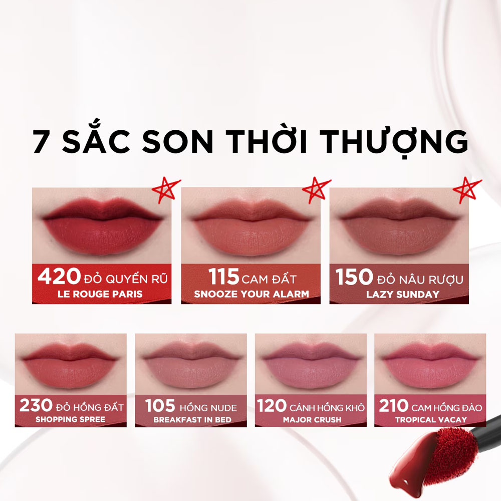 Son Kem L'oreal Paris Infallible Matte Resistance 5ml.#210 Tropical Vacay Cam Hồng Đào