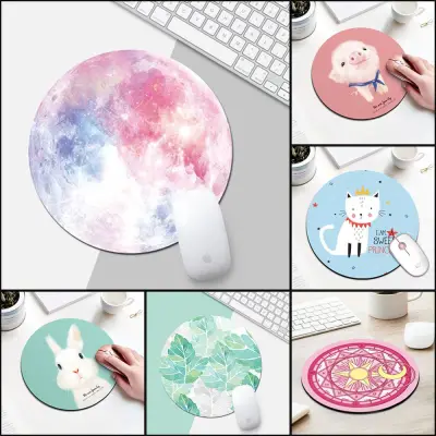 MSRC Thickness 3mm Small Size Round Cartoon Animal Computer Mouse Padding Non-slip Mousepad Desktop Pad Rubber Mat