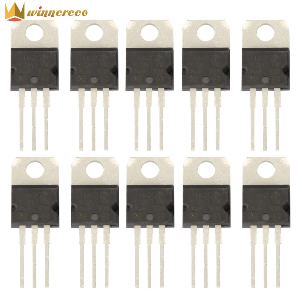 10Pcs LM317T LM317 1.2V to 37V 1.5A Adjustable Voltage Regulator IC