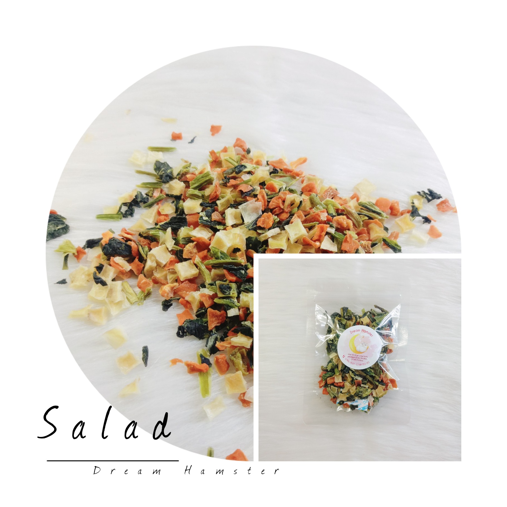 Rau củ sấy cho Hamster, thỏ, bọ...(40gr)
