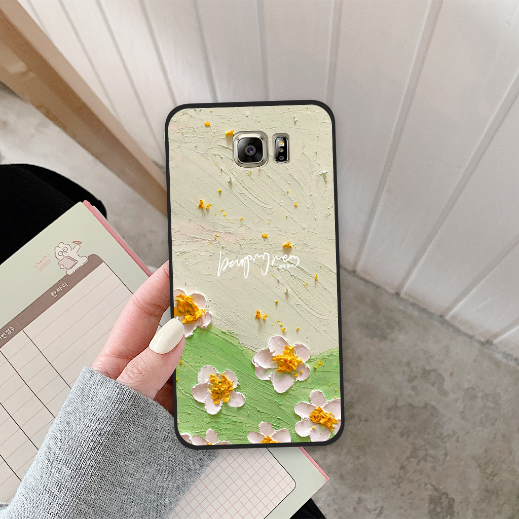 Ốp lưng Samsung Galaxy Note 4 / Note 5 in hình hoa, bầu trời, ốp thời trang viền dẻo