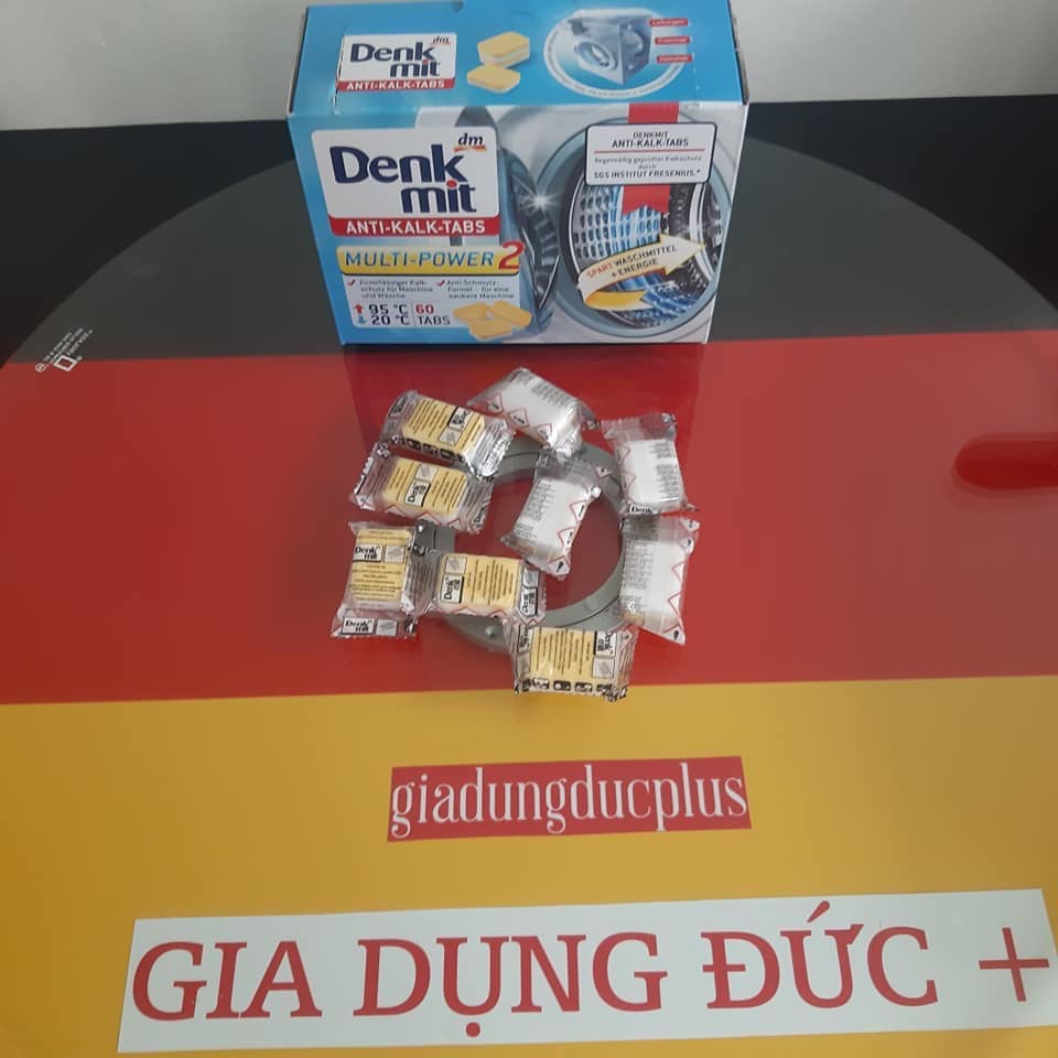 Set 2 viên tẩy lồng máy giặt DENKMIT - 1 lần tẩy (Hàng Đức)