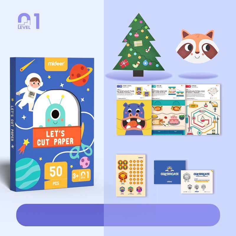 Giấy gấp Origami, Cắt giấy, giấy màu thủ công stickers 3 Cấp Độ