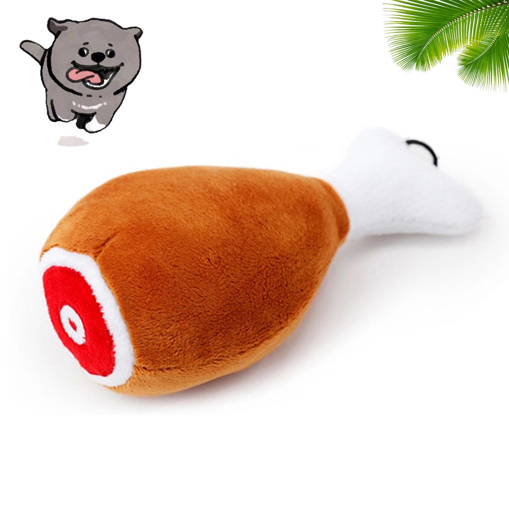 Đồ chơi đùi gà nhai gặm cho chó - đùi gà nhồi bông cho cún cưng