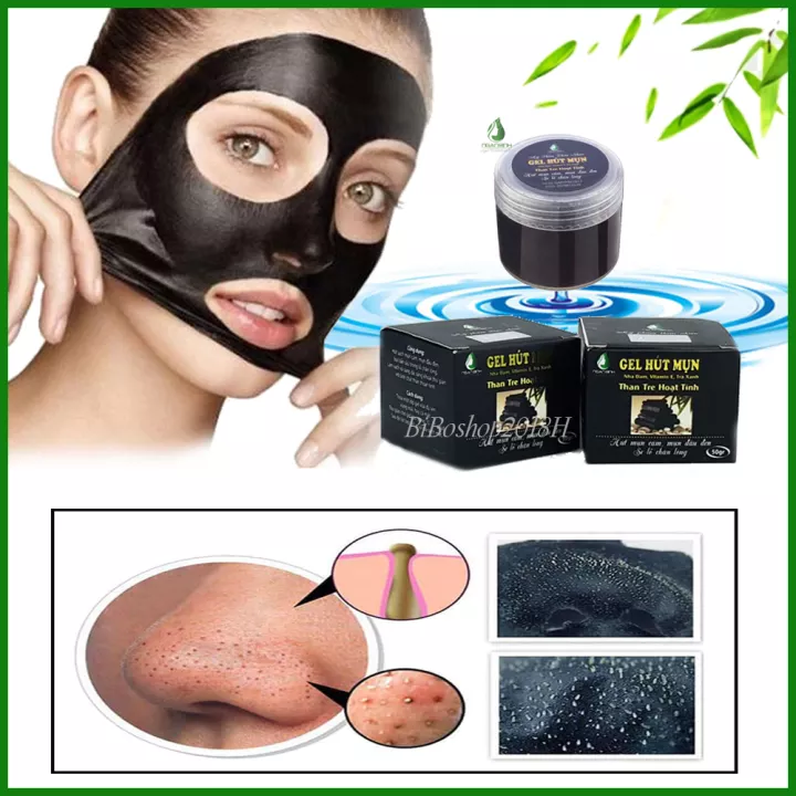 Hộp Gel Lột Mụn Than Tre Lột Sạch mụn đầu đen cám làm sạch bụi bẩn Thanh Lọc da tẩy tế bào chết. Gel Lột Mụn tại nhà