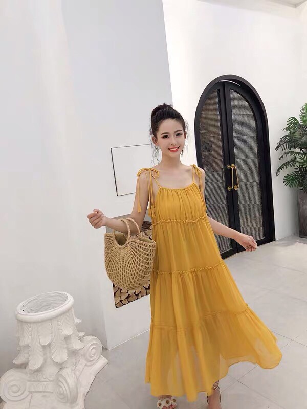 Đầm hai dây form rộng đi biển siêu hot TTSA0034