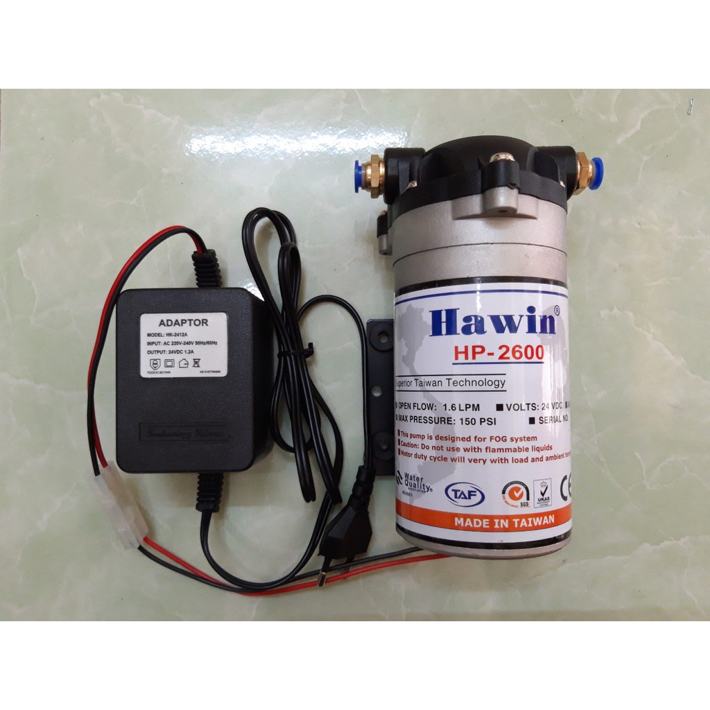 Máy phun sương hp-2600 kèm nguồn 24v hiệu hawin