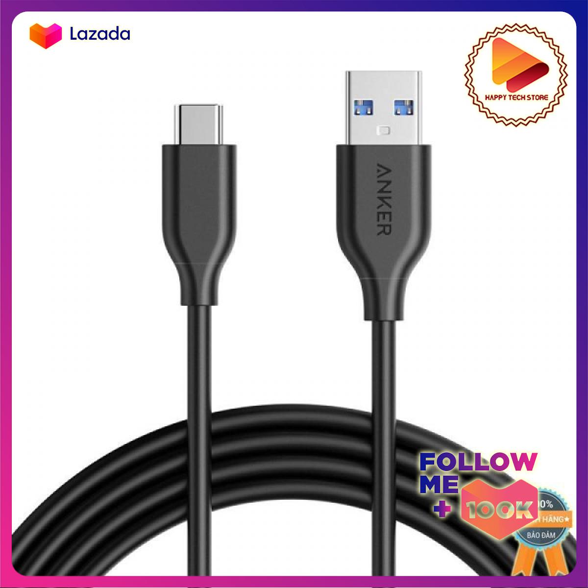 [HCM]Cáp Anker PowerLine USB 3.0 ra USB-C - 1.8m - A8166