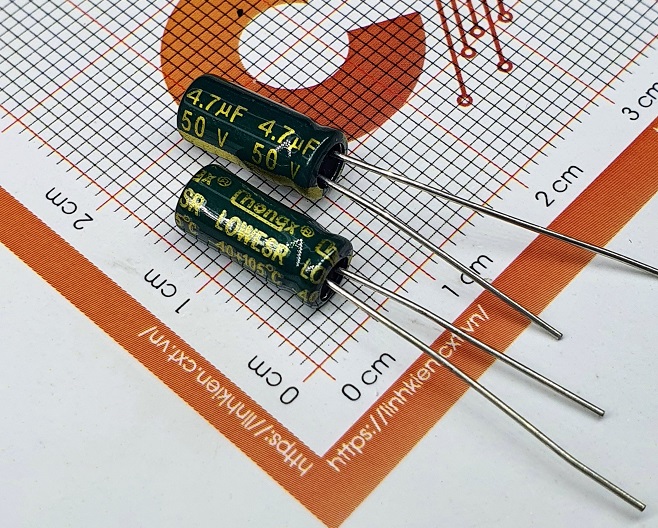 Tụ hóa 4.7uf 50v 5x11mm tần số cao