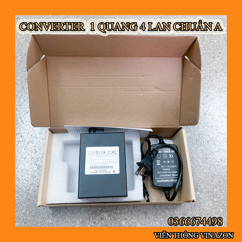 Converter quang 1 quang 4 lan A + 3100B