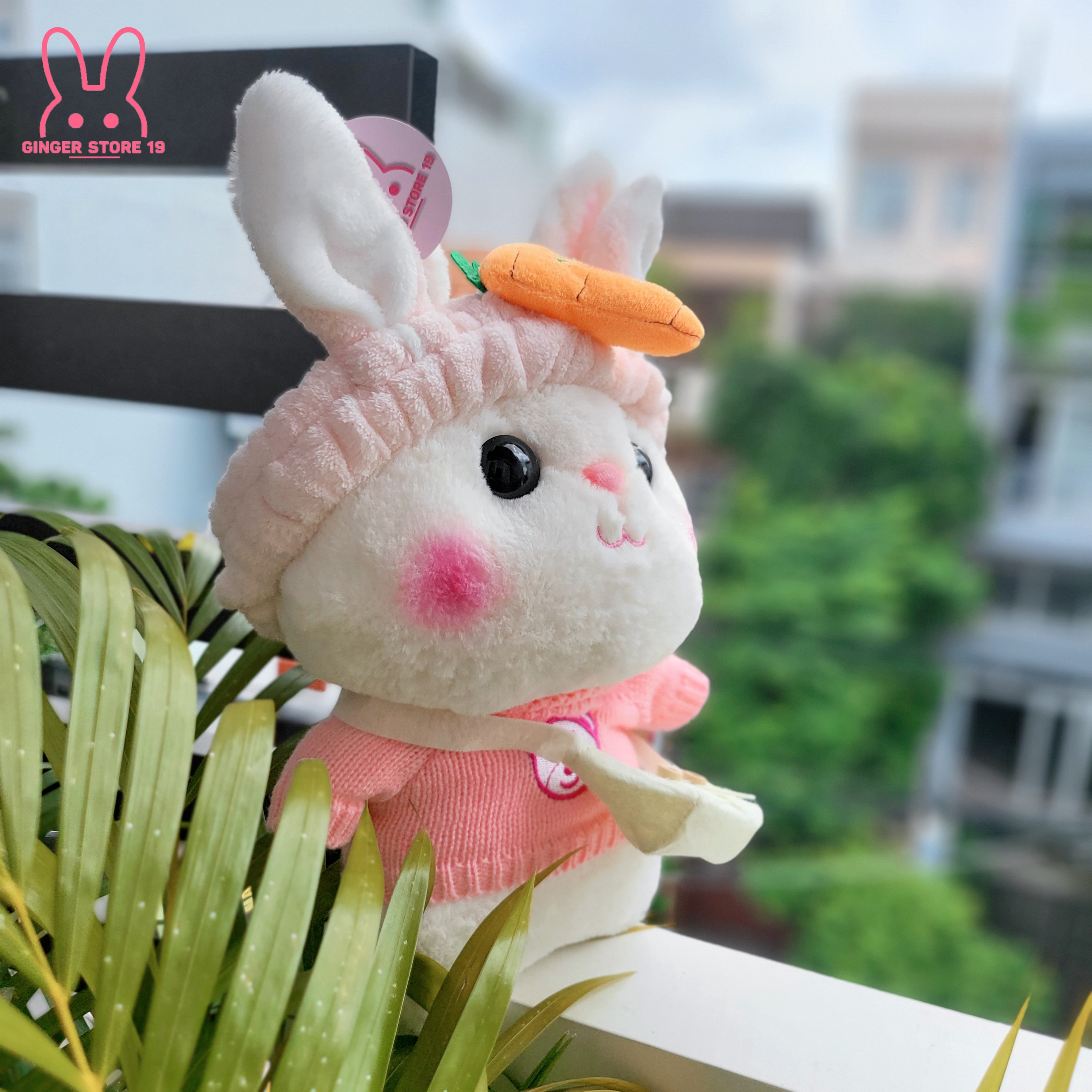 [Thỏ bông] Gấu bông thỏ mặc váy, áo đáng yêu (Thú nhồi bông thỏ)