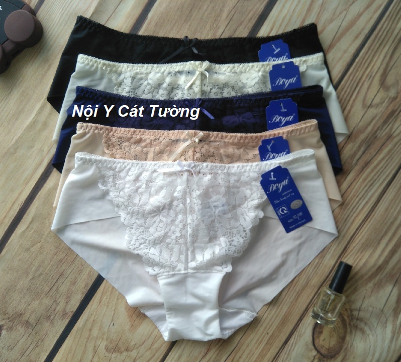 Combo 5 quần lót trơn phối ren Boya, quần lót nữ boya