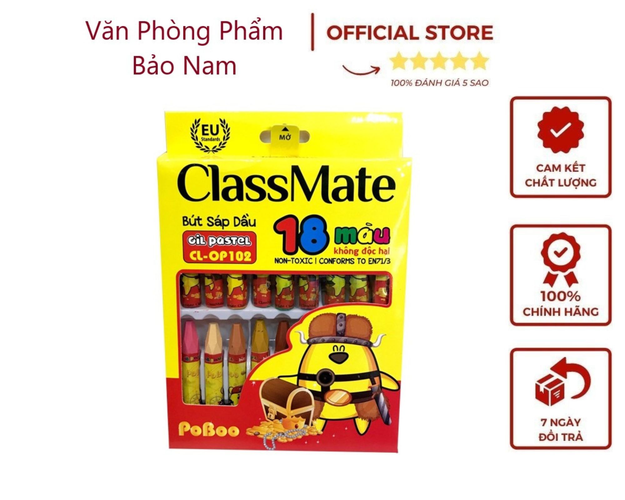 Bút sáp dầu 18 màu classmate op102