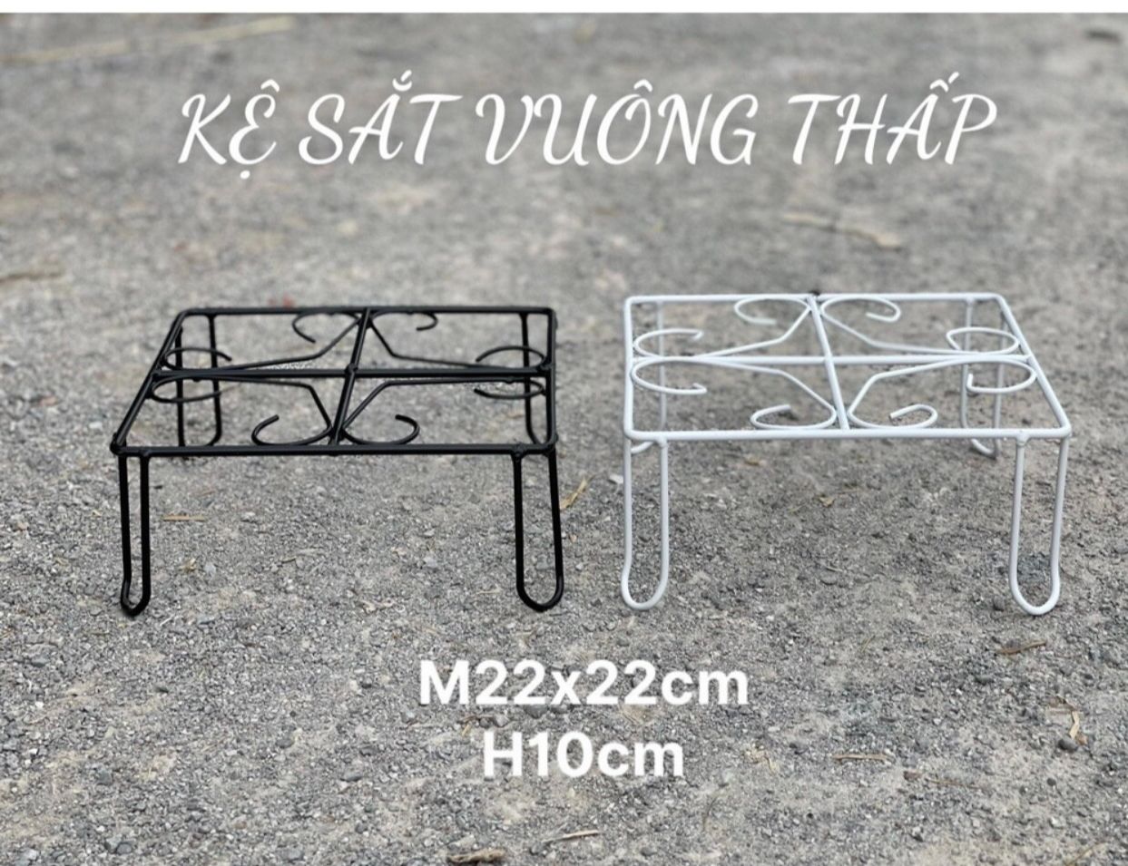 Combo 5 cái Chân Đế Kê Vuông Thấp (23x11) decor kê chậu hoa