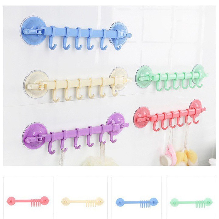 Móc hút chân không 6 móc treo tường Tmark (Giá sỉ siêu hot)