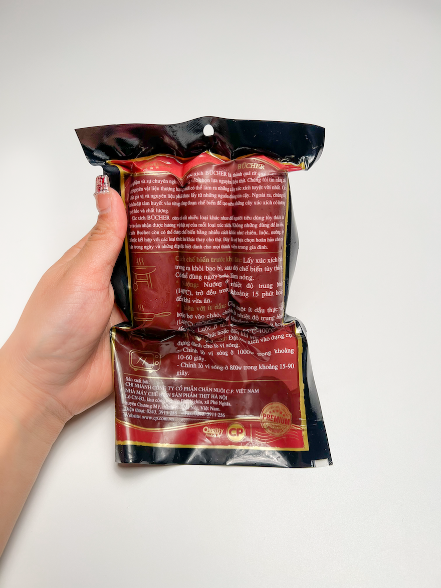 Xúc xích phô mai 140g - xúc xích tươi cp