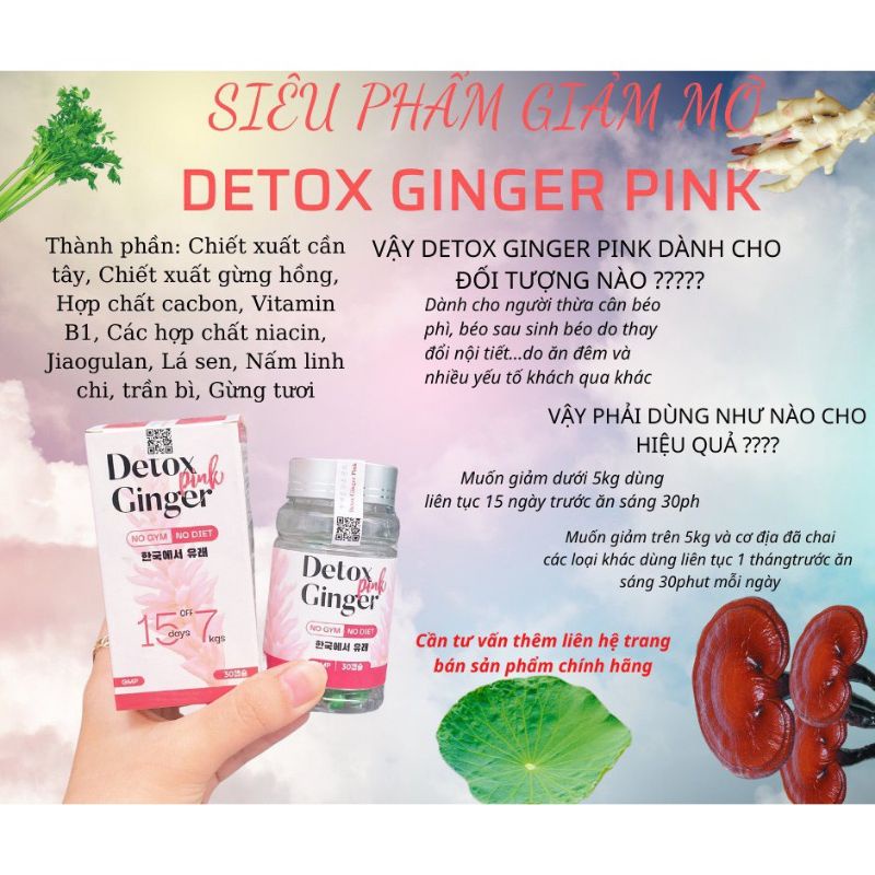 -giảm cân gừng ginger pink hàn quốc