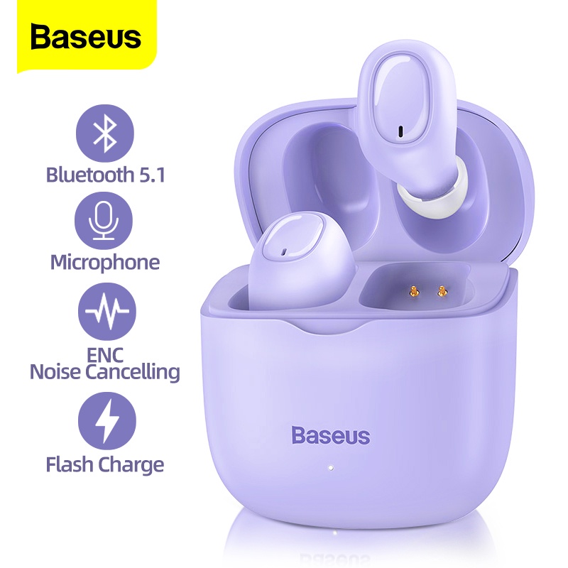 Tai nghe Bluetooth Baseus W12 True Wireless Earbuds (Bluetooth 5.1, 0.05s Low latency, App Tracking, Ultrfast charge )