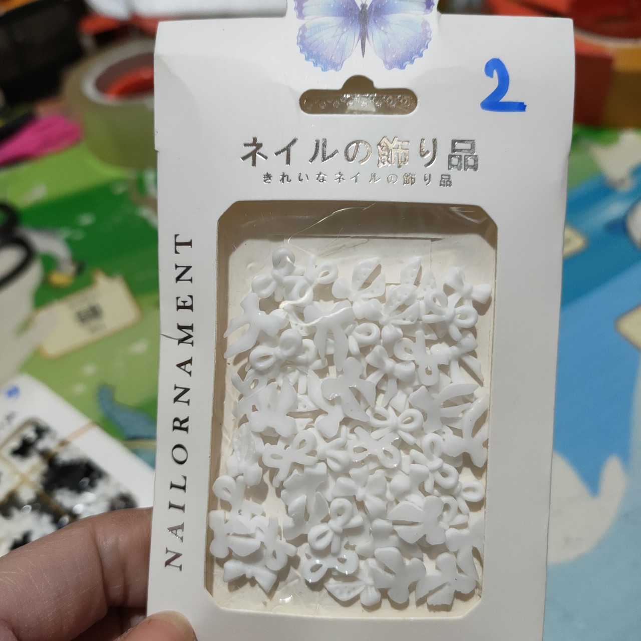 Charm nơ trang trí móng, Phụ kiện hình nơ Nail