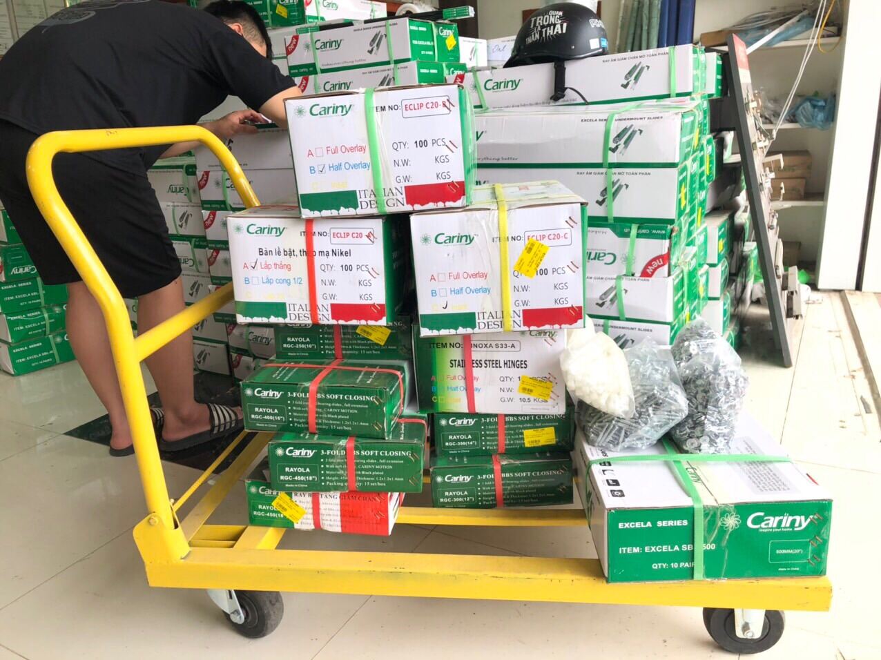 Bản lề thép C14, góc mở 110 độ