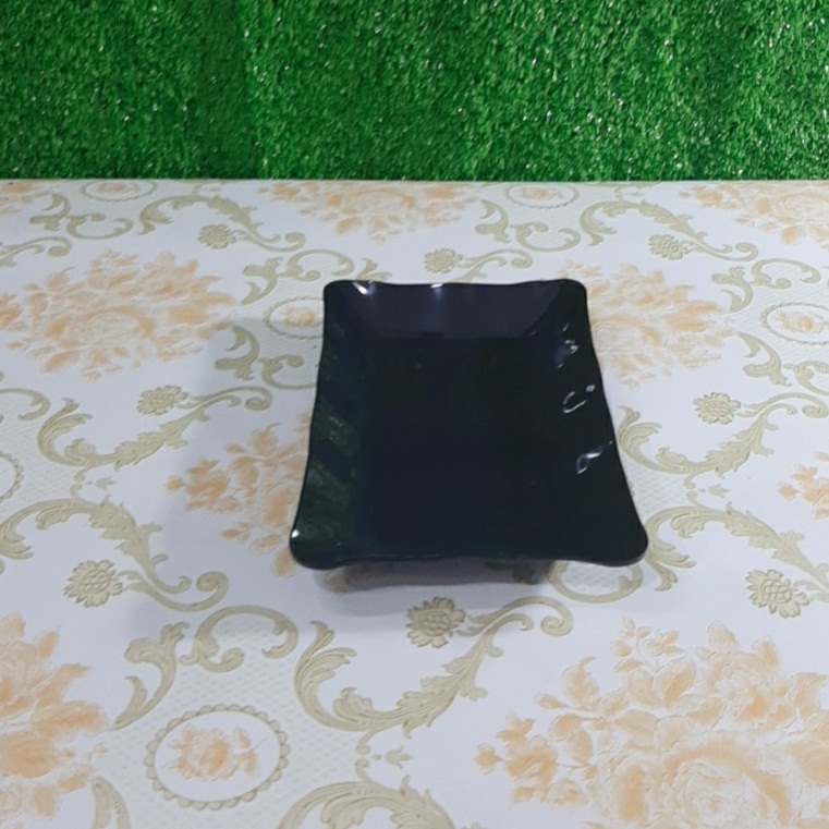 [HCM]Dĩa hoa DH16Hình chữ nhật melamine màu đen Bóng 4 SIZE -Sang Trọng-Fataco