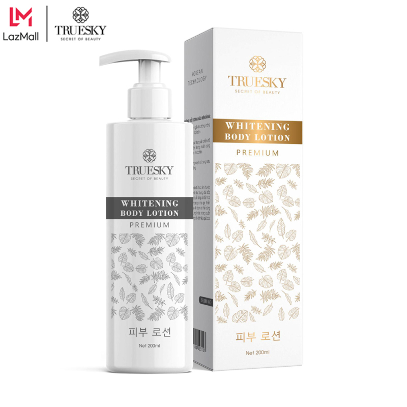 Kem dưỡng trắng da toàn thân Truesky Premium dạng lotion thẩm thấu nhanh phiên bản cao cấp 200ml - Whitening Body Lotion cao cấp