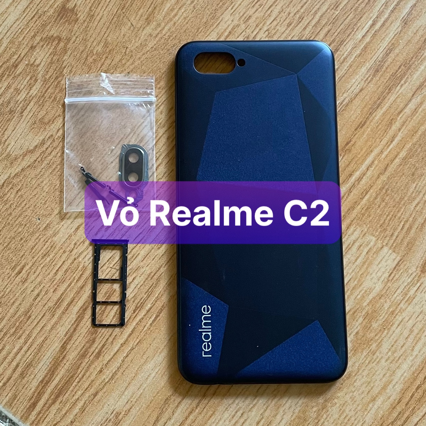 lưng vỏ Realme C2 , kèm phím,khay sim,kính camera