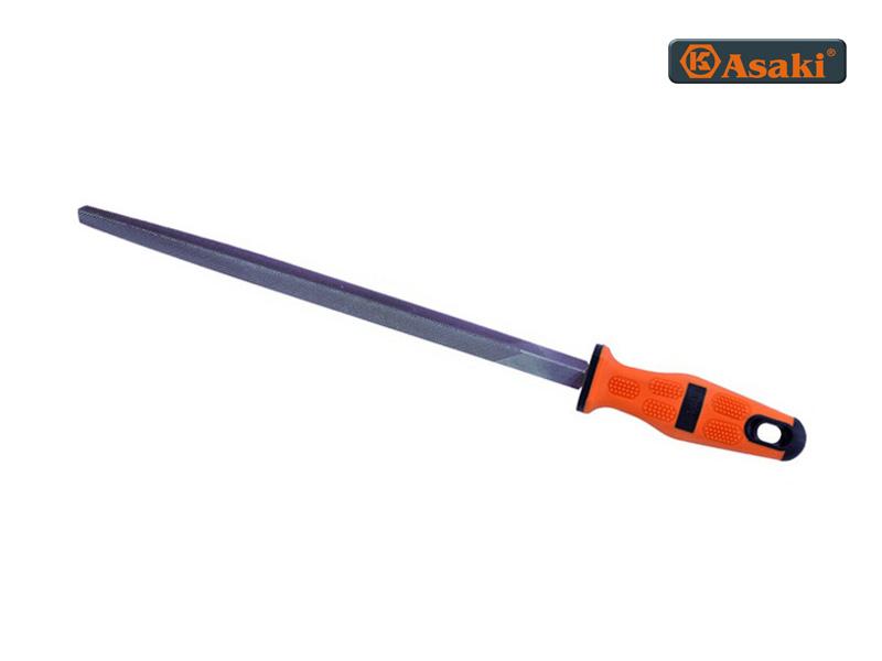 Giũa tam giác Asaki AK-3751 C2-8 (Đen phối cam)