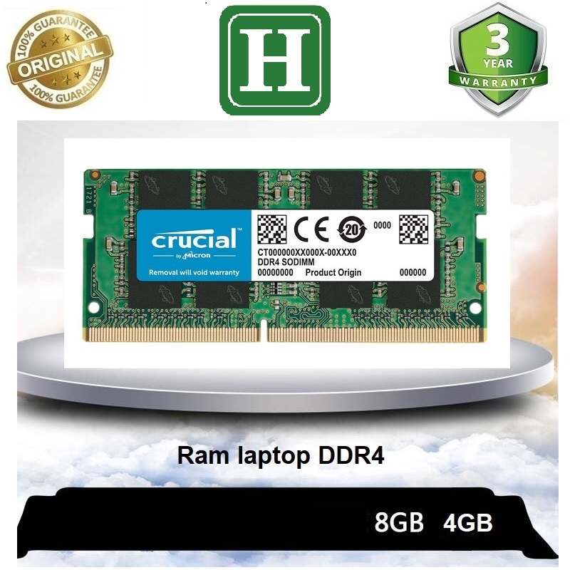 Ram laptop DDR4 4gb, 8gb bus 2666, 2400, 2133 và các loại khác