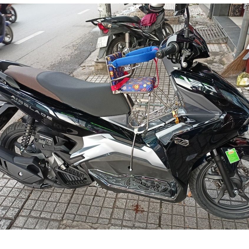 Ghế Đi Xe Máy Cho Bé, Ghế Dành Cho Xe Airblack Có Dựa Lưng